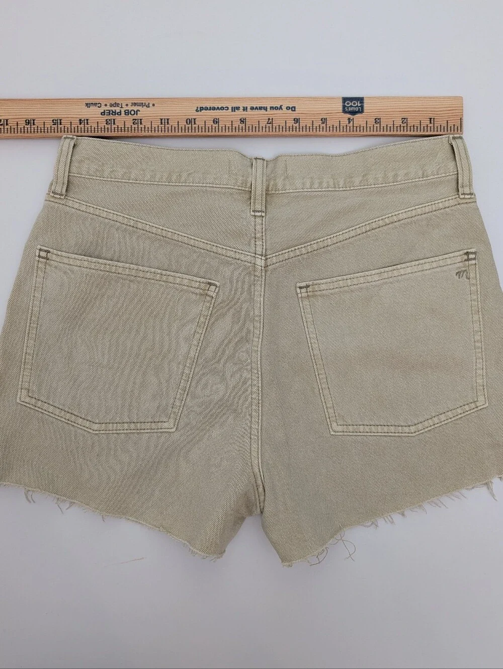 NEW Madewell The Essex Baggy Short Faded Khaki Size 27
